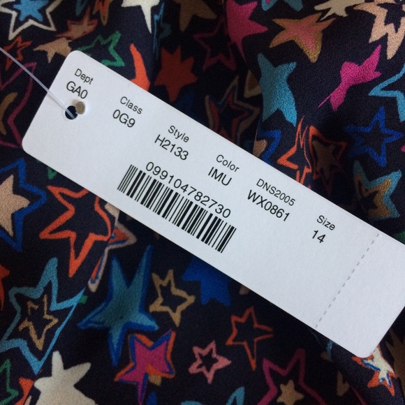 J. Crew long sleeve one shoulder star blouse - Picture 8 of 8